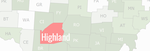 Highland County Map