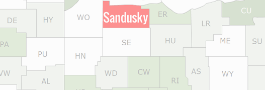 Sandusky County Map